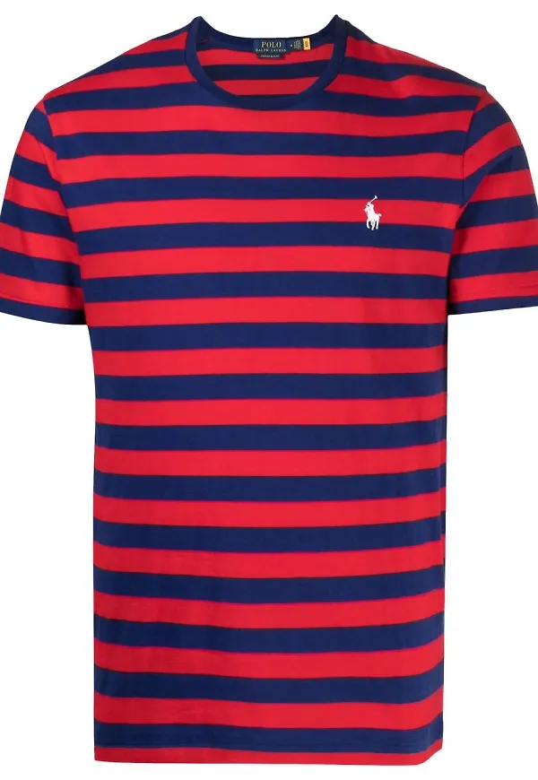 Polo Ralph Lauren randig t-shirt - Röd
