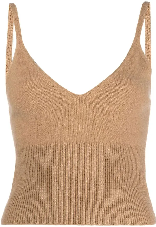 Polo Ralph Lauren ribbstickad topp - Neutral