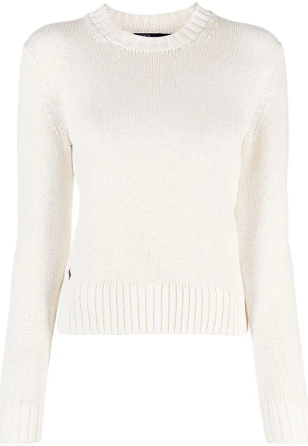 Polo Ralph Lauren ribbstickad tröja - Vit