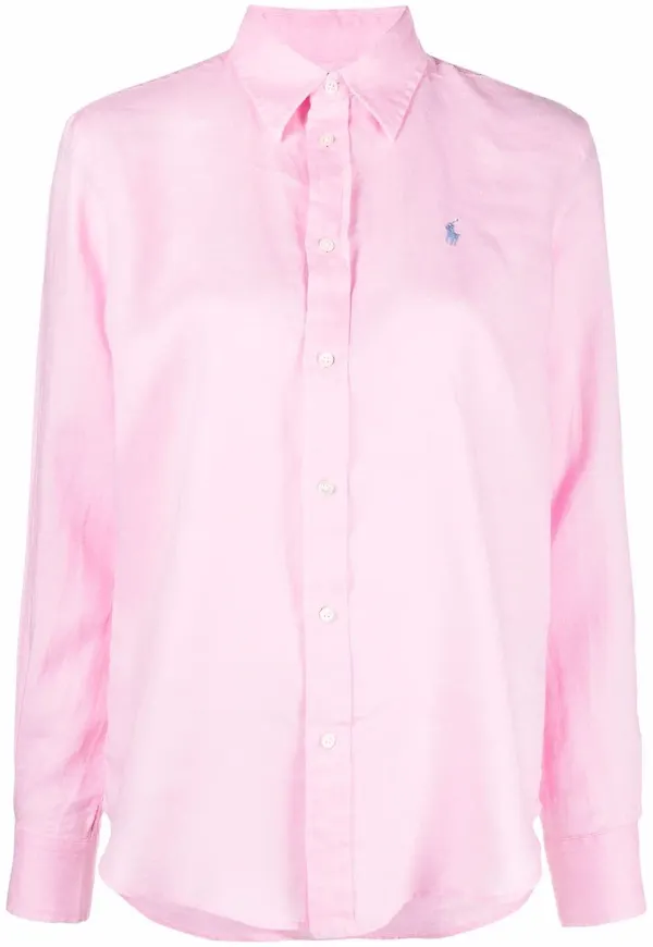 Polo Ralph Lauren skjorta med broderad logotyp - Rosa