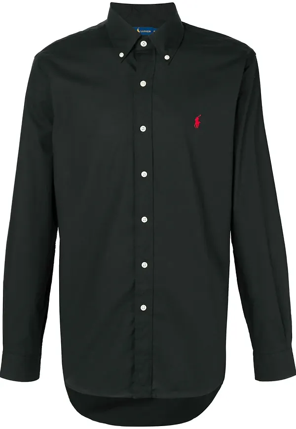 Polo Ralph Lauren skjorta med kontrastfärg och logotyp - Svart
