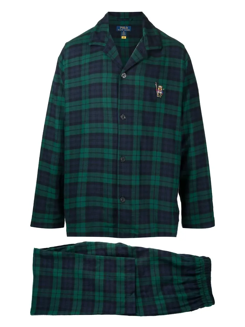 Polo Ralph Lauren skotskrutig pyjamas - Blå
