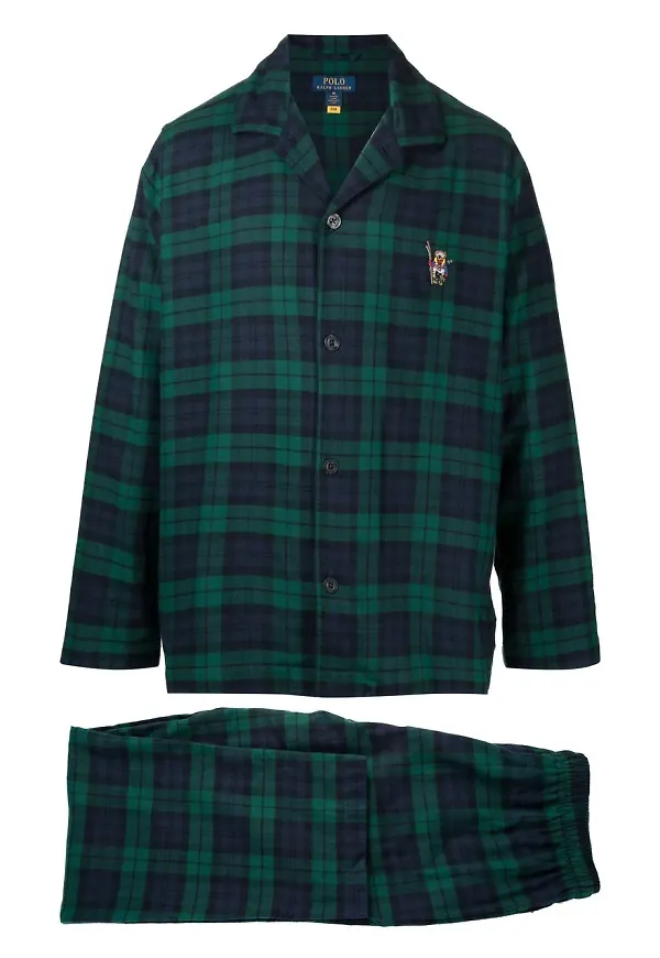 Polo Ralph Lauren skotskrutig pyjamas - Blå