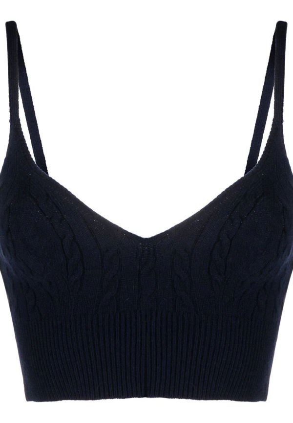 Polo Ralph Lauren stickad croptop - Blå