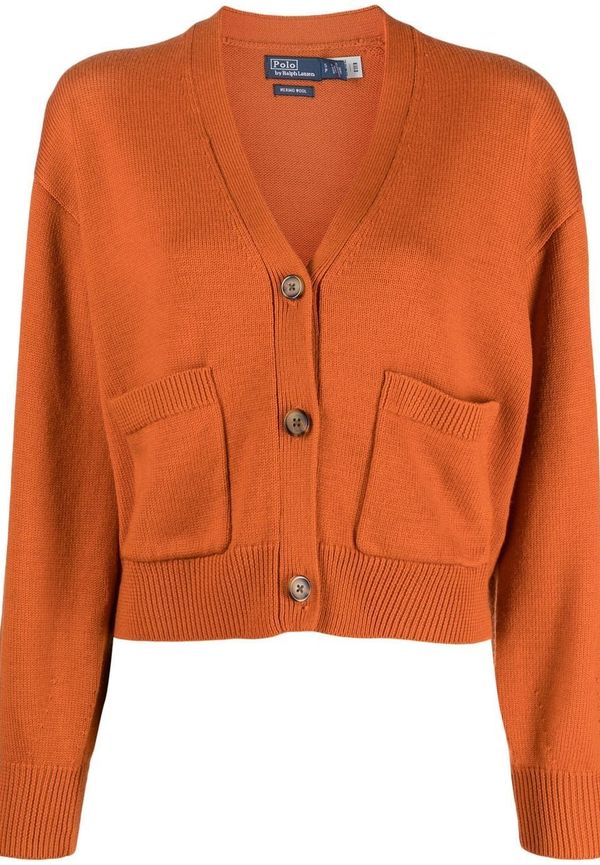 Polo Ralph Lauren stickad kofta med knäppning - Orange