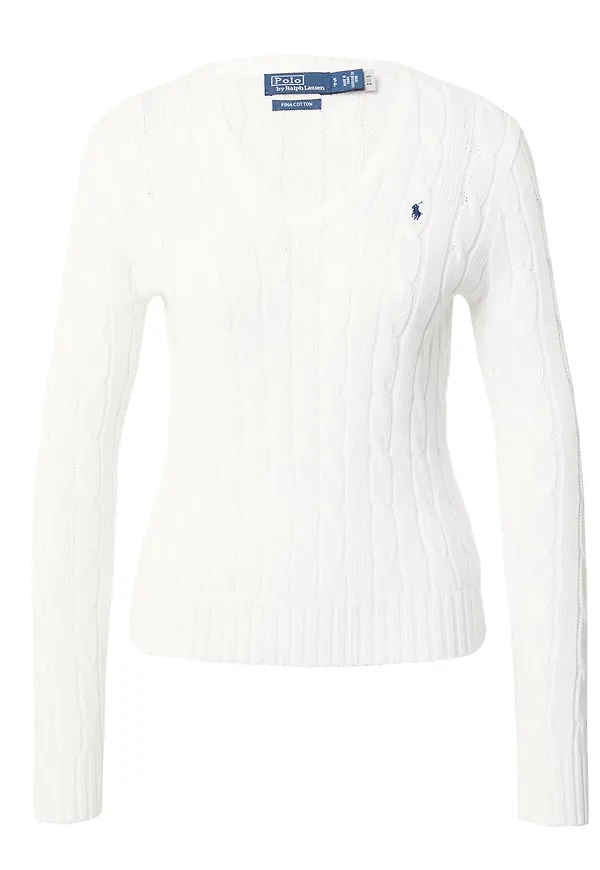 Polo Ralph Lauren Tröja 'KIMBERLY' mörkblå / vit