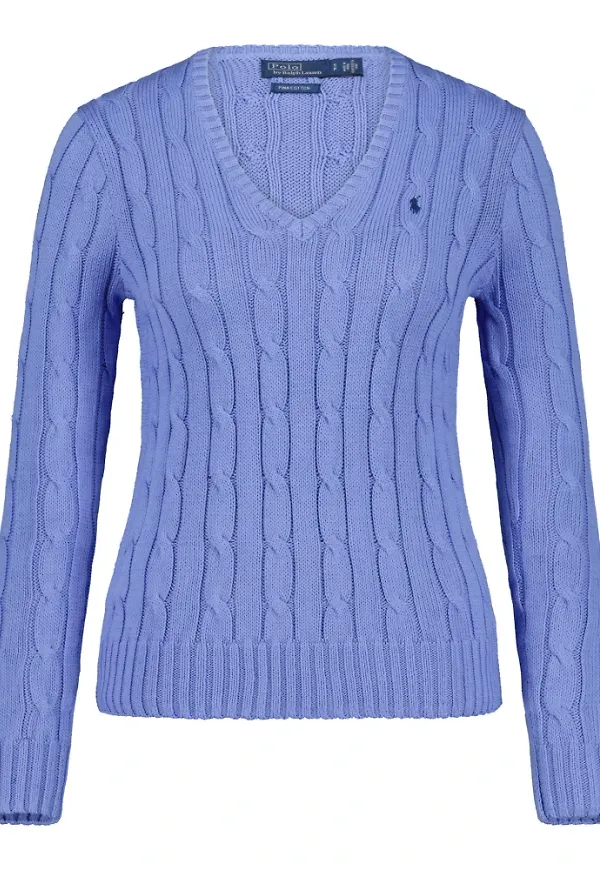 Polo Ralph Lauren V-neck Knitwear Blå, Dam