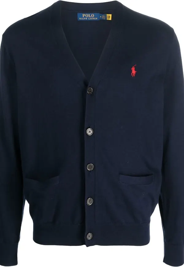 Polo Ralph Lauren v-ringad kofta - Blå