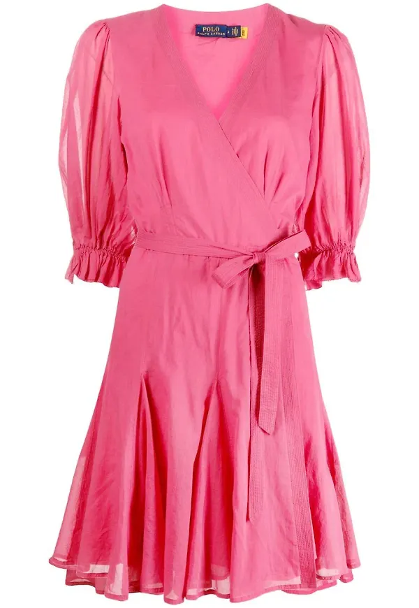Polo Ralph Lauren v-ringad vardagsklänning - Rosa