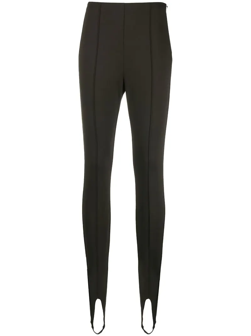 Polo Ralph Lauren veckade leggings med resårhälla under foten - Brun