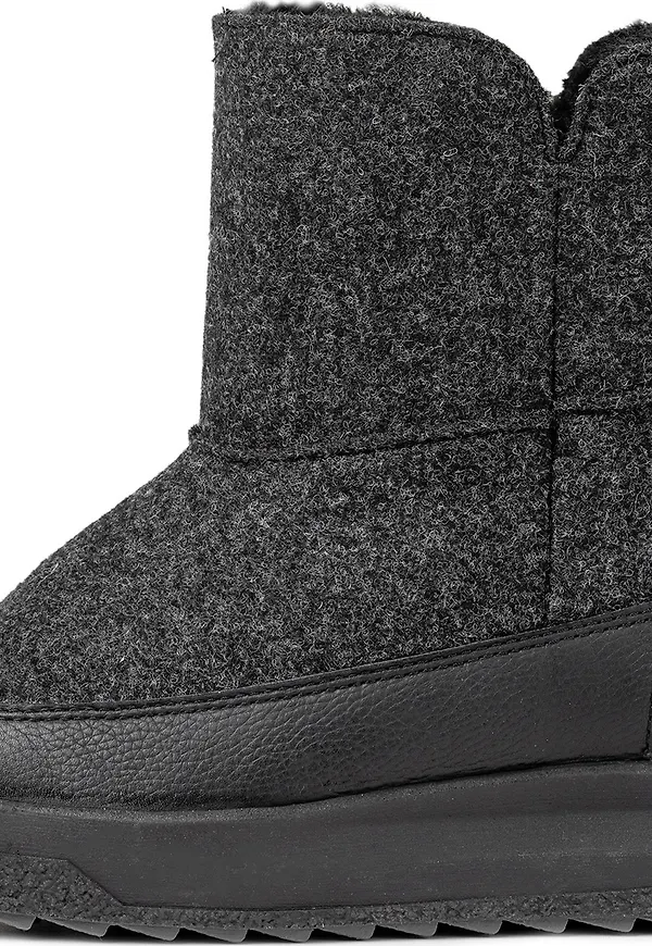 Pomar Women's Niva GORE-TEX Ankle Boot Granit Felt/vivian Black/fur