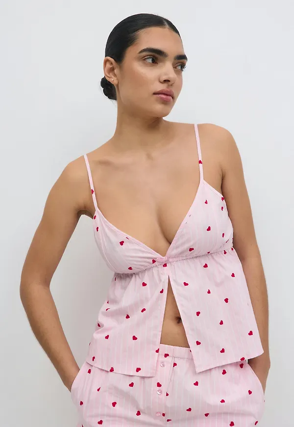 Poplin pyjamas singlet