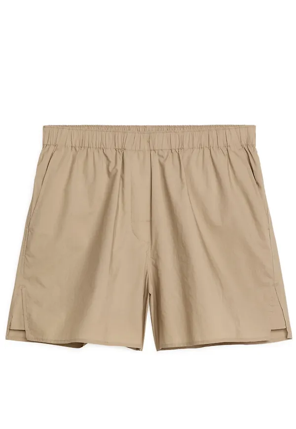 Poplin Shorts - Beige