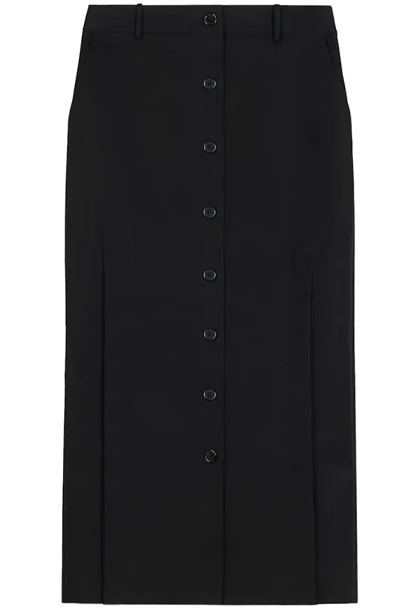 Ports 1961 kjol med slits - Svart