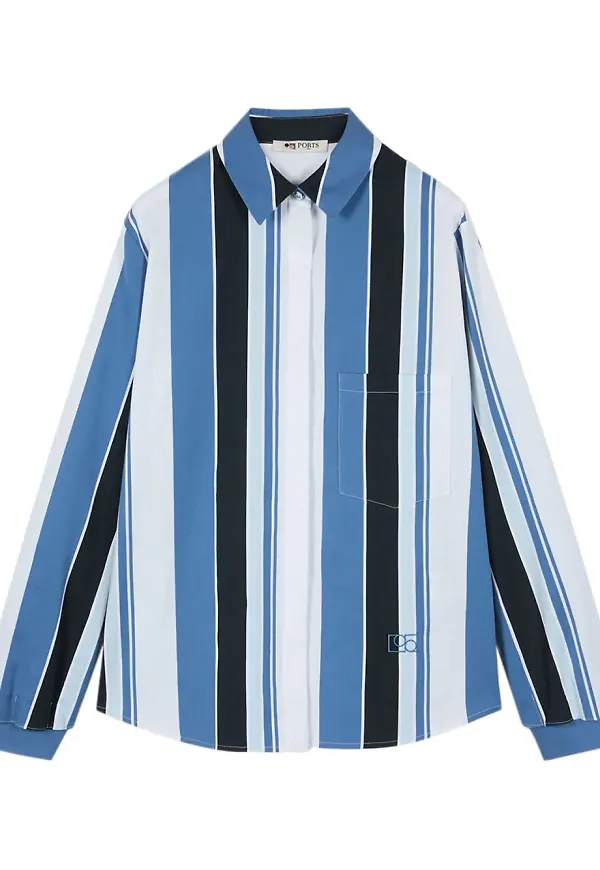 Ports 1961 randig skjorta - Blå