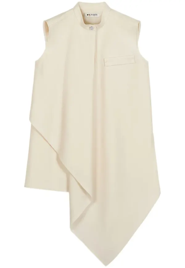Ports 1961 topp med volangdetalj - Neutral