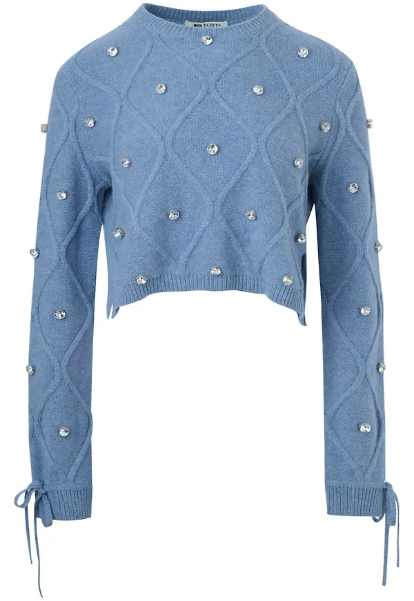 Ports 1961 tröja med strass - Blå