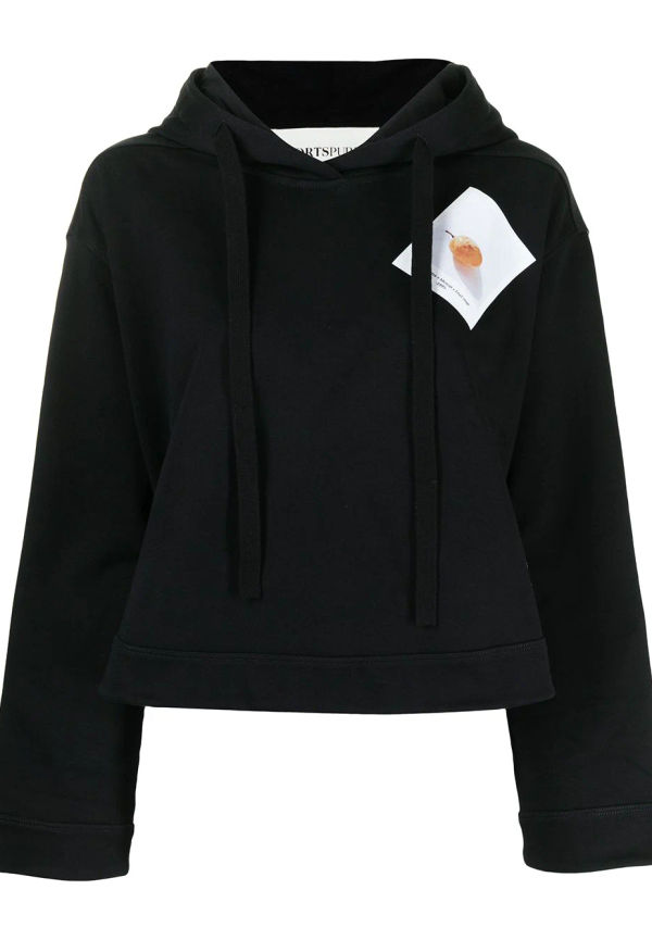 PortsPURE hoodie med kontrasterande märke - Svart