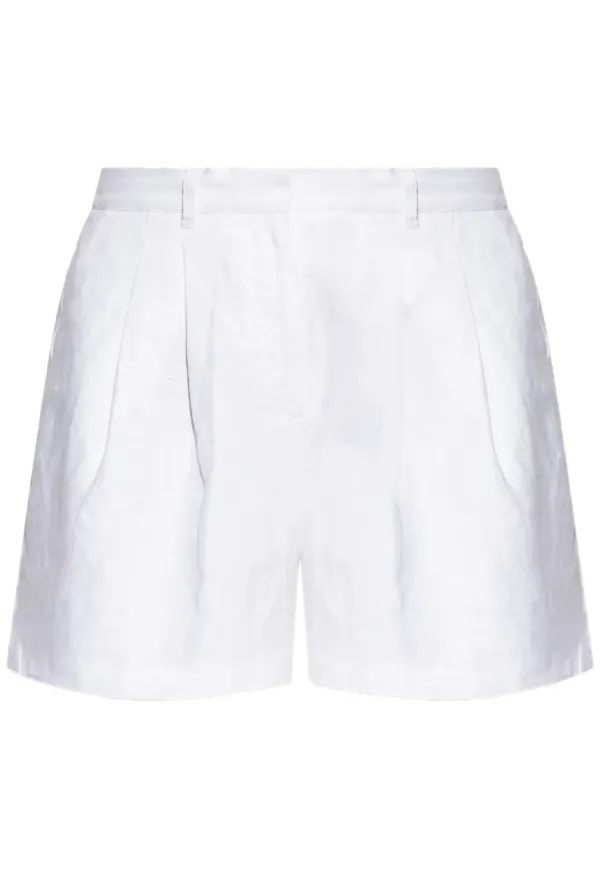 Posse plisserade shorts - Vit