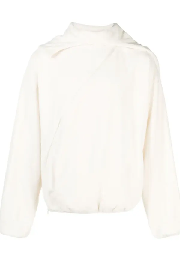 Post Archive Faction asymmetrisk hoodie - Vit