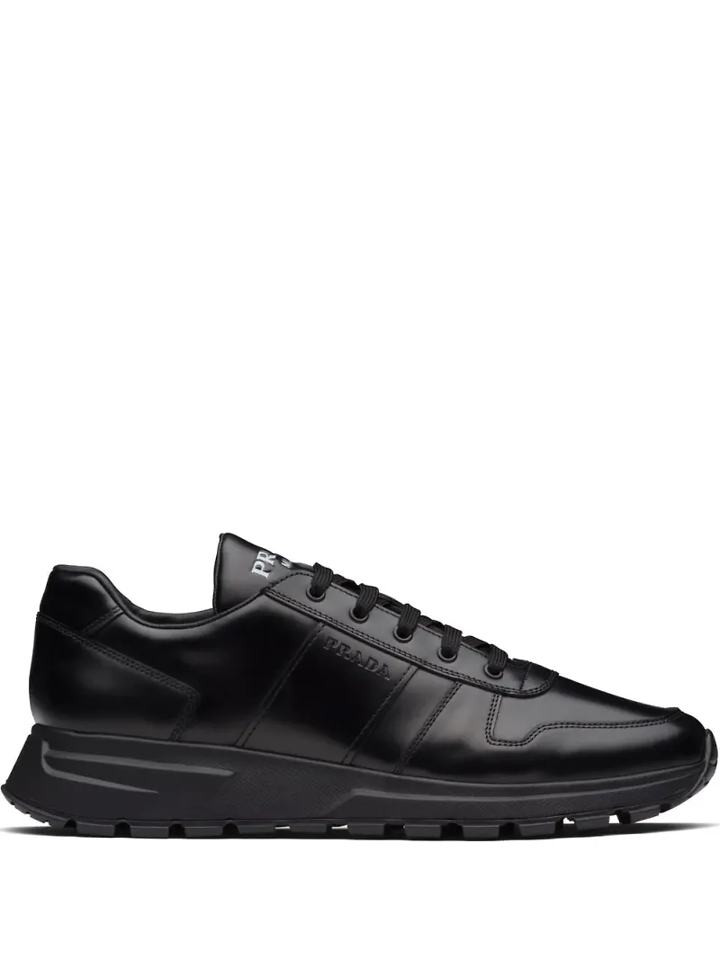 Prada 01 låga sneakers - Svart