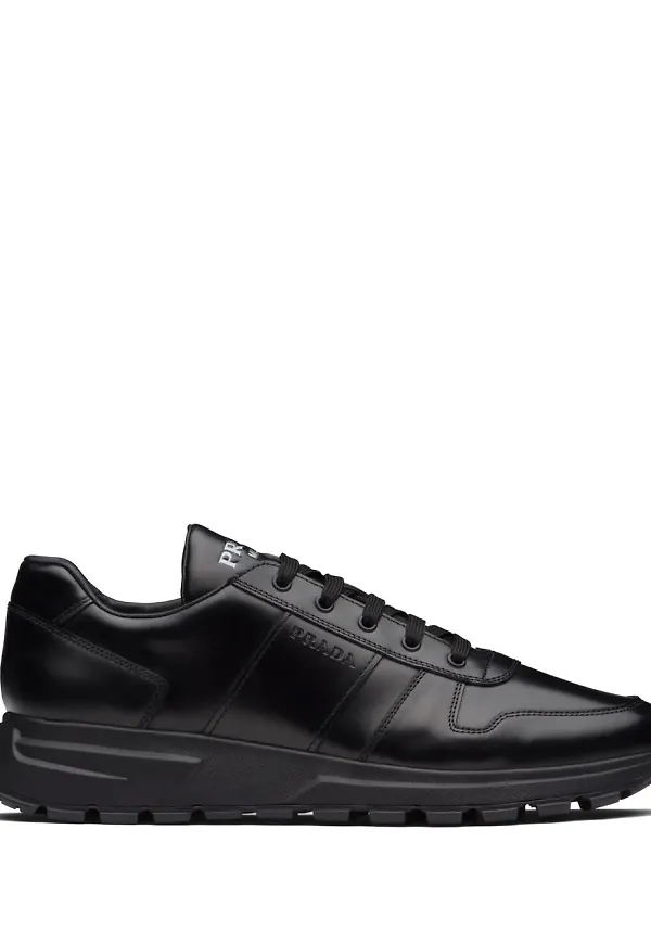 Prada 01 låga sneakers - Svart