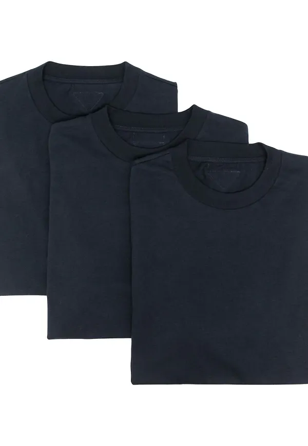 Prada 3-pack t-shirts med rundad hals - Blå