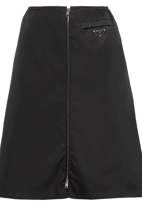 Prada A-linjeformad kjol - Svart