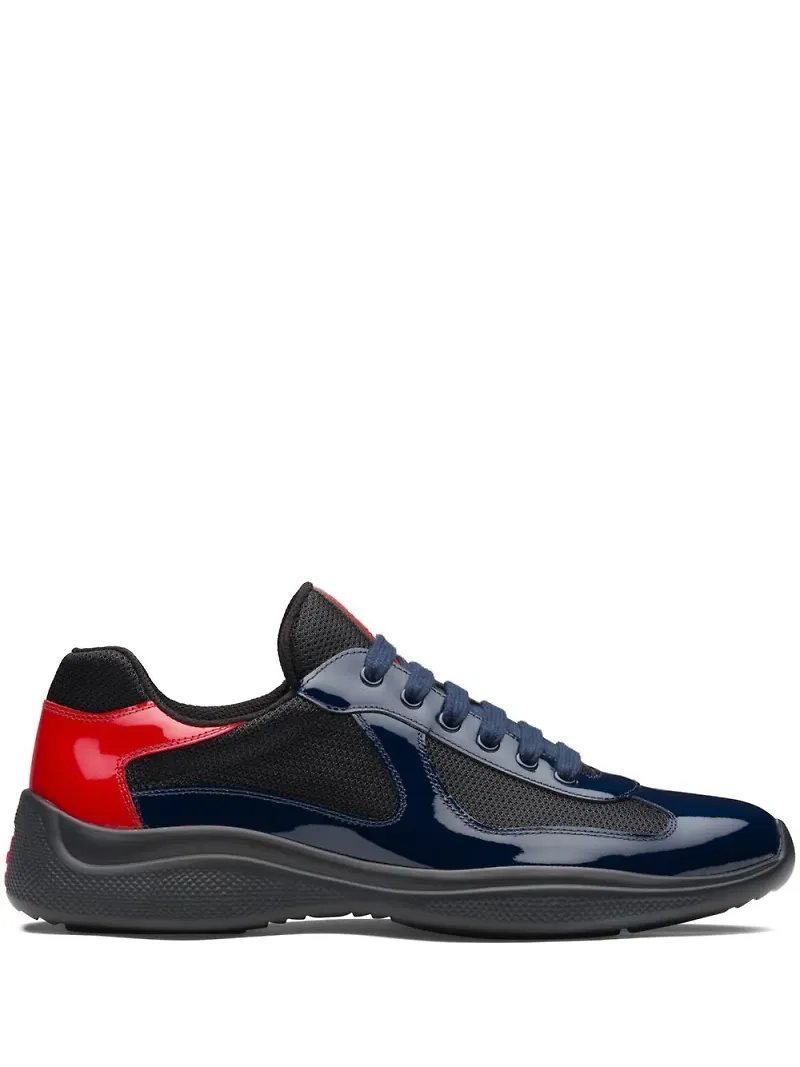Prada Americas Cup sneakers med panel - Blå