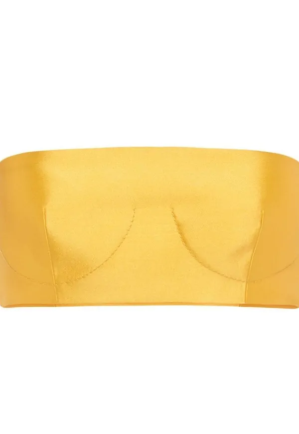 Prada axelbandslös BH-topp - Gul