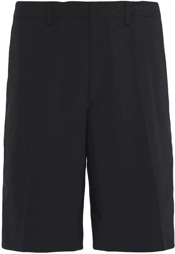Prada bermudashorts i ull - Svart