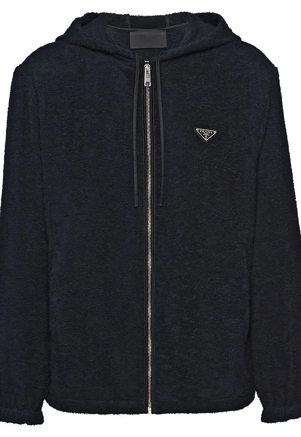 Prada blouson-jacka i frotté - Svart