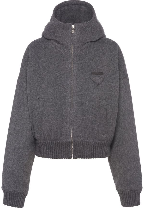 Prada blouson-jacka i jersey - Grå