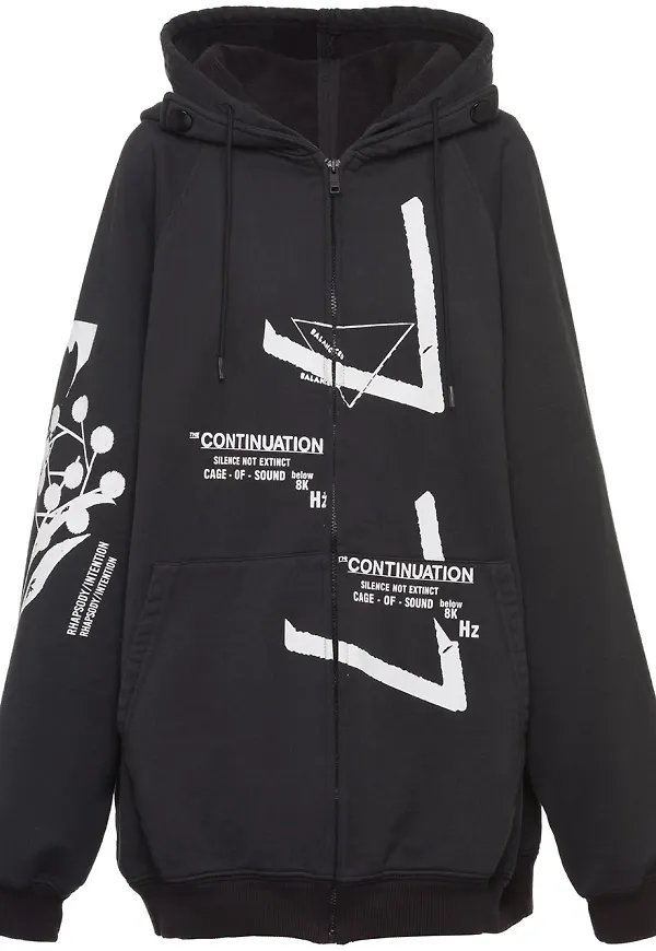 Prada blouson-jacka med grafiskt tryck - Svart