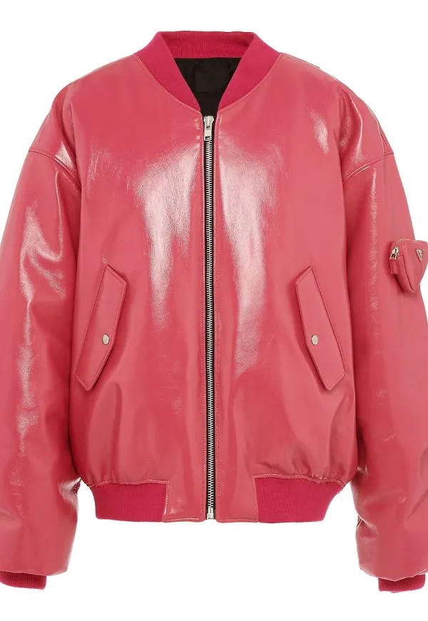Prada bomberjacka i oversize-modell - Rosa