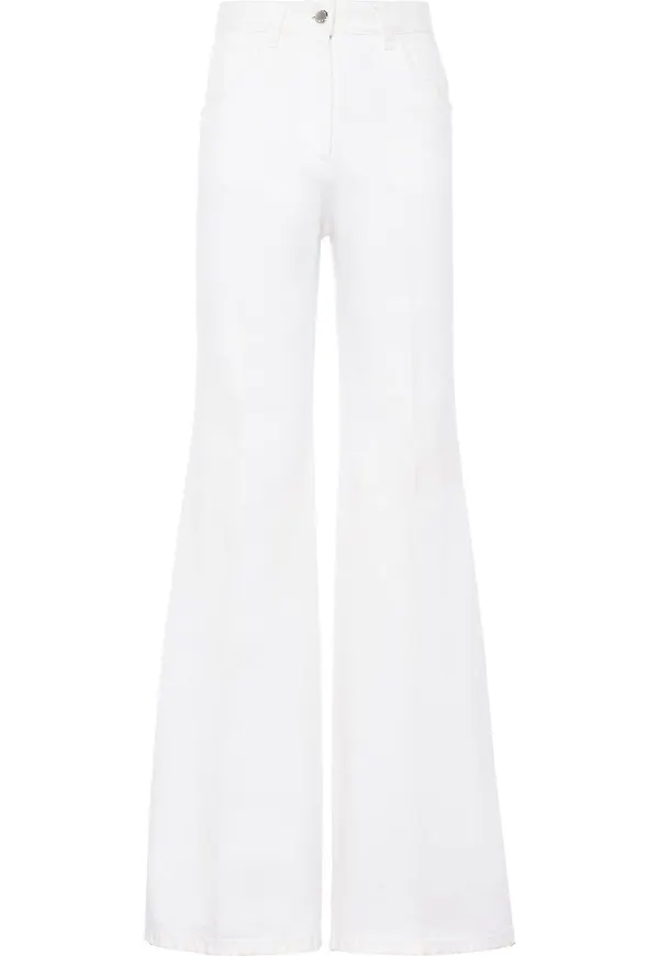Prada bootcut-jeans med hög midja - Vit