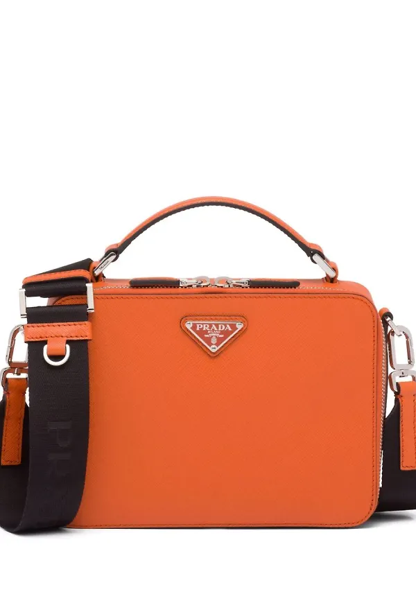 Prada Brique axelremsväska - Orange