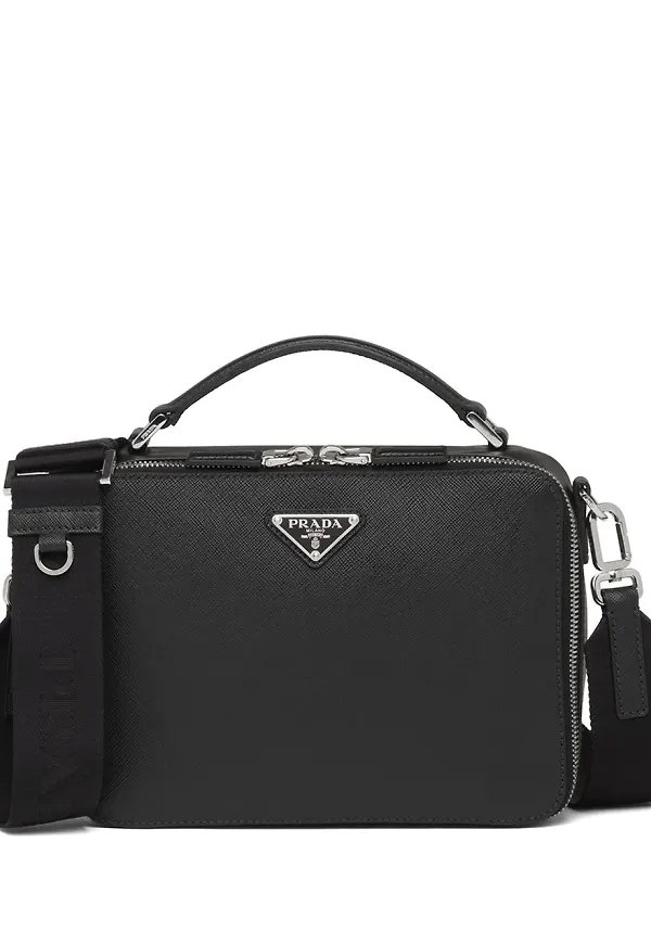 Prada Brique väska i Saffiano-läder - Svart
