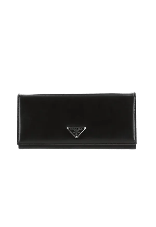Prada Brushed Leather Long Wallet
