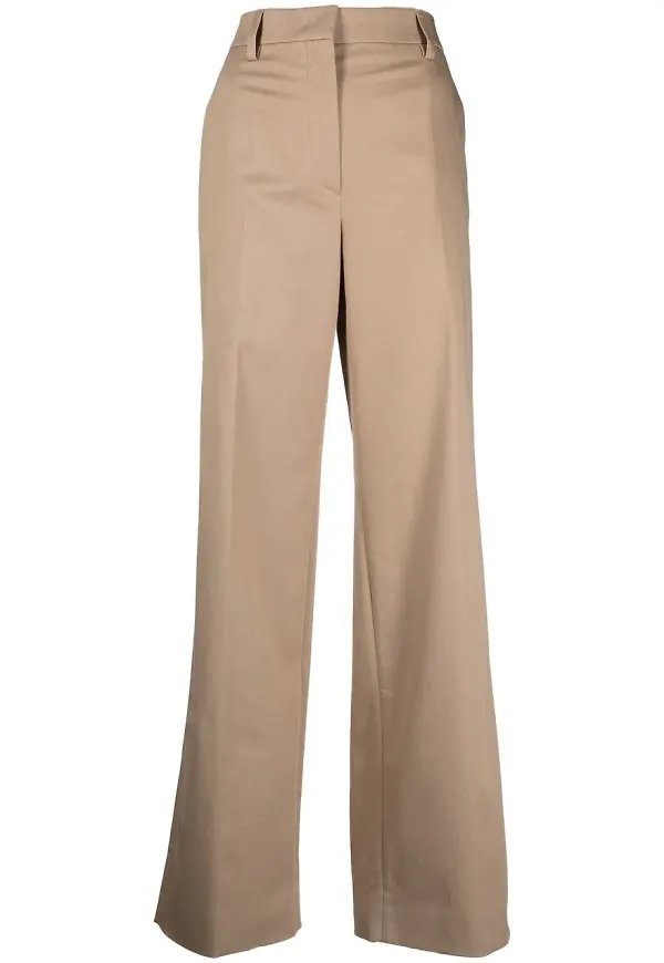 Prada byxor med vida ben - Neutral