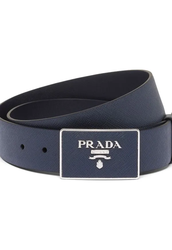 Prada bälte i Saffiano-läder - Blå