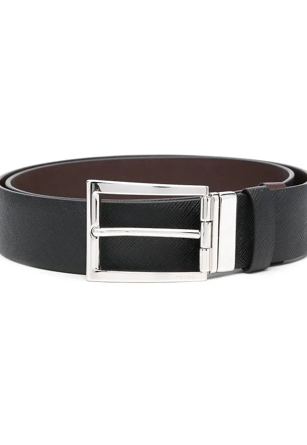 Prada bälte i Saffiano-läder - Svart