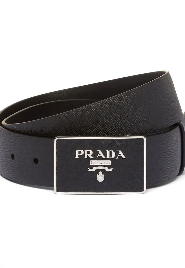 Prada bälte i Saffiano-läder - Svart