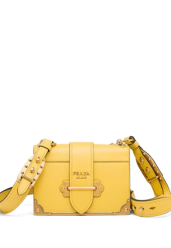 Prada Cahier axelväska - Gul