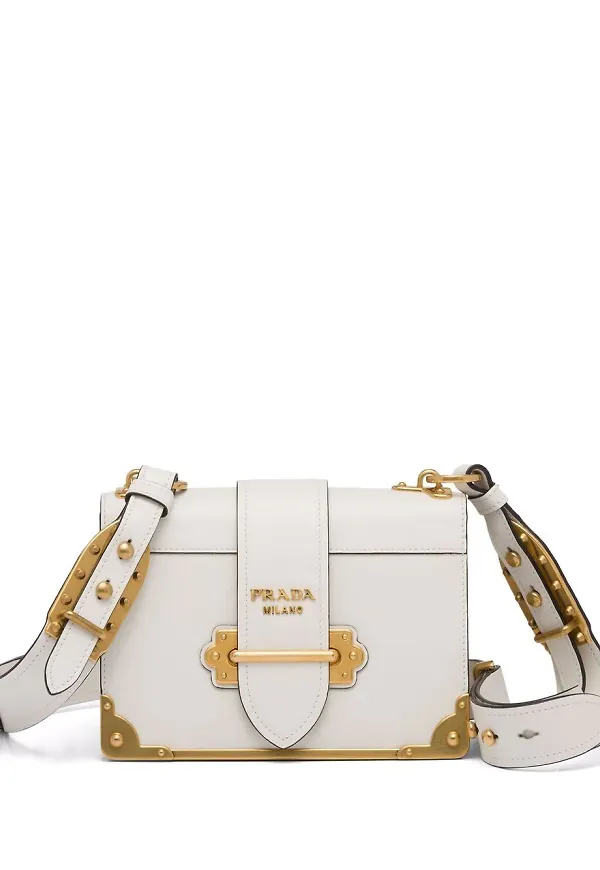 Prada Cahier axelväska - Vit