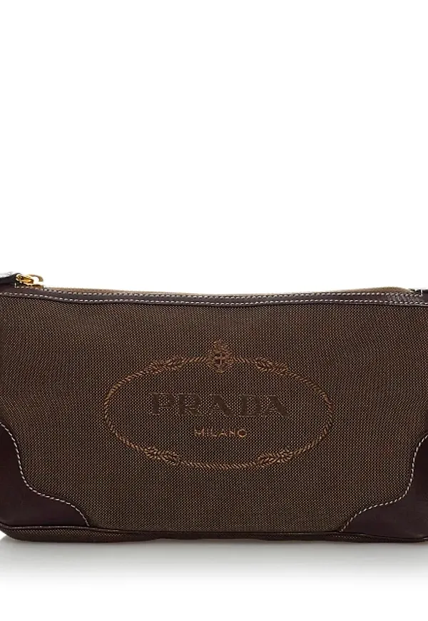 Prada Canapa Logo Canvas Pouch
