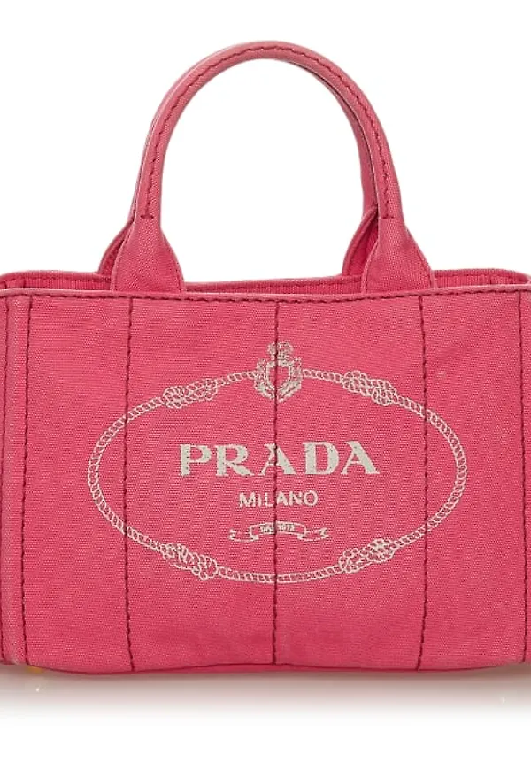 Prada Canapa Logo Canvas Satchel