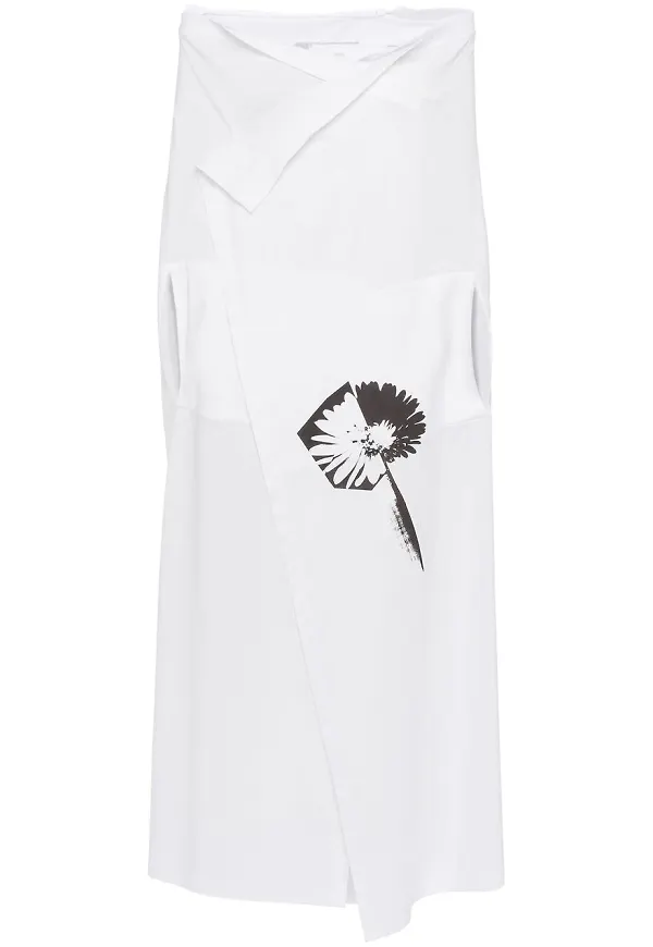 Prada cape med grafiskt tryck - Vit