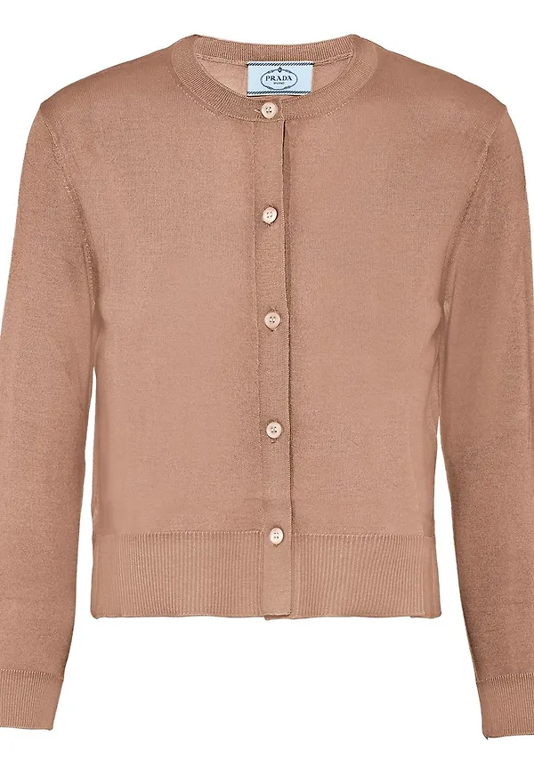 Prada cardigan med knäppning - Rosa
