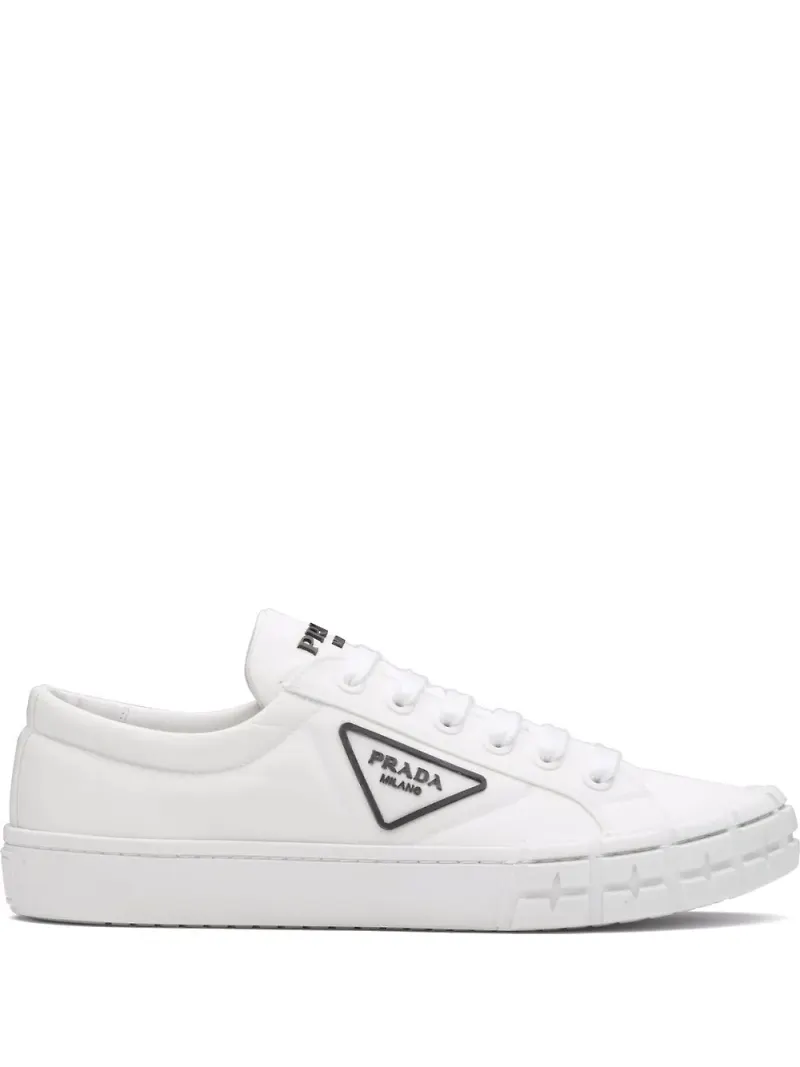 Prada Cassetta Wheel låga sneakers - Vit